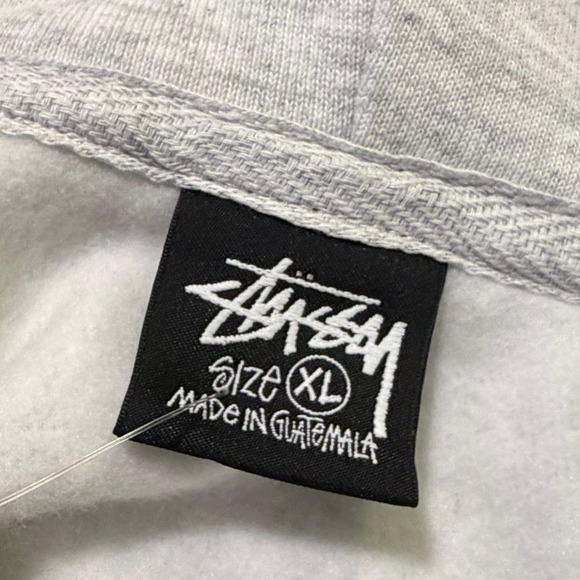Stussy Honolulu Chapter Ash Grey Full Zip Hoodie Sweatshirt Jacket Mens XL - Picture 6 of 8